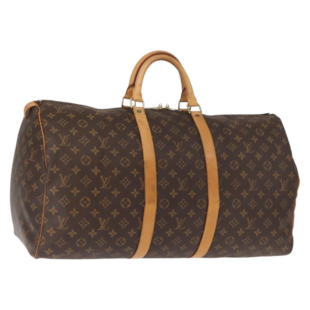 Louis Vuitton Keepall Bag Monogram Canvas Brown Canvas Travel Bag Bag (Pre-Owned)