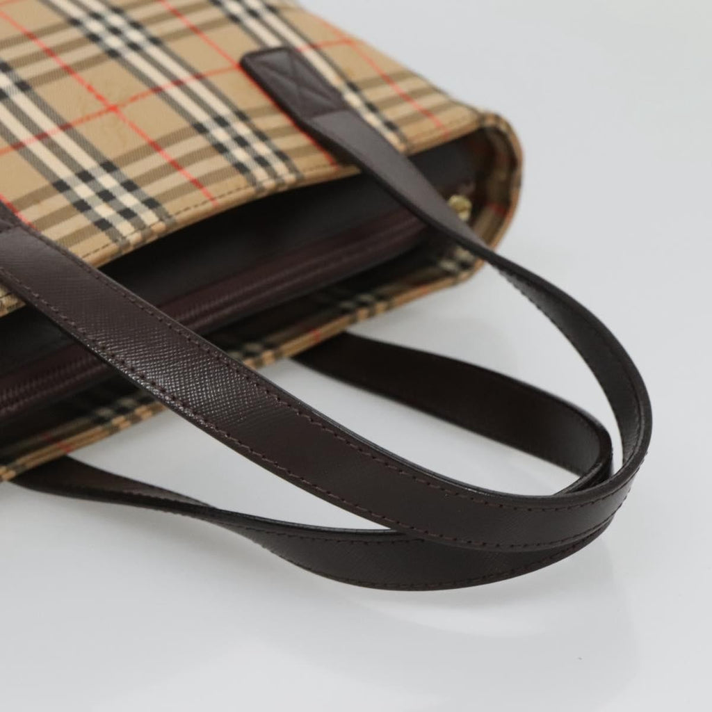Burberry Nova Check Handbag Nova Check Canvas And Leather Beige Canvas Handbag (Pre-Owned)