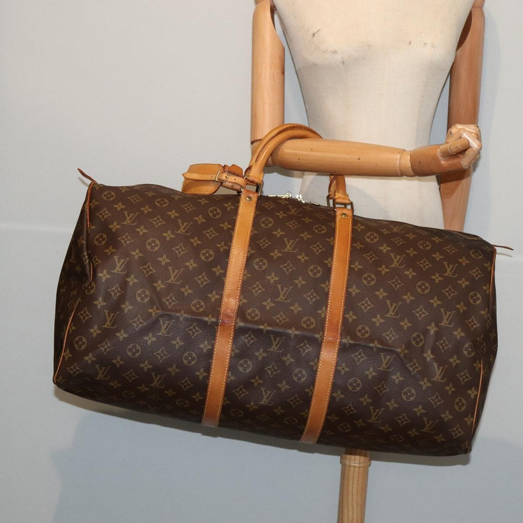 Louis Vuitton Keepall Bag Monogram Canvas Brown Canvas Travel Bag Bag (Pre-Owned)