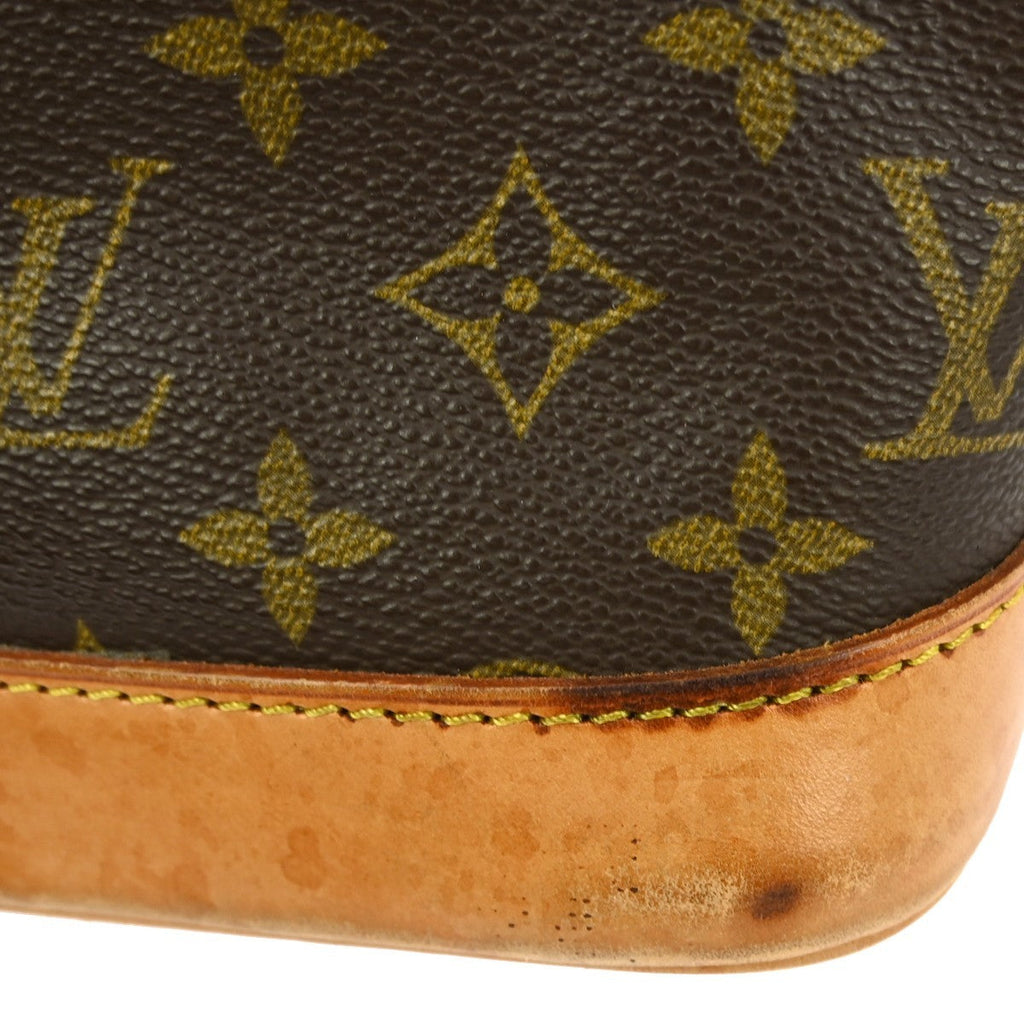 Louis Vuitton Alma Handbag Monogram Canvas Brown Canvas Handbag (Pre-Owned)