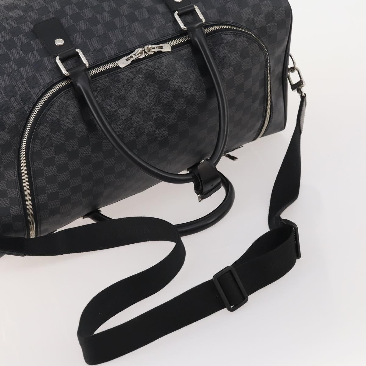 Louis Vuitton Roadster Duffle Bag Damier Graphite Gray Canvas Travel Bag Bag (Pre-Owned)