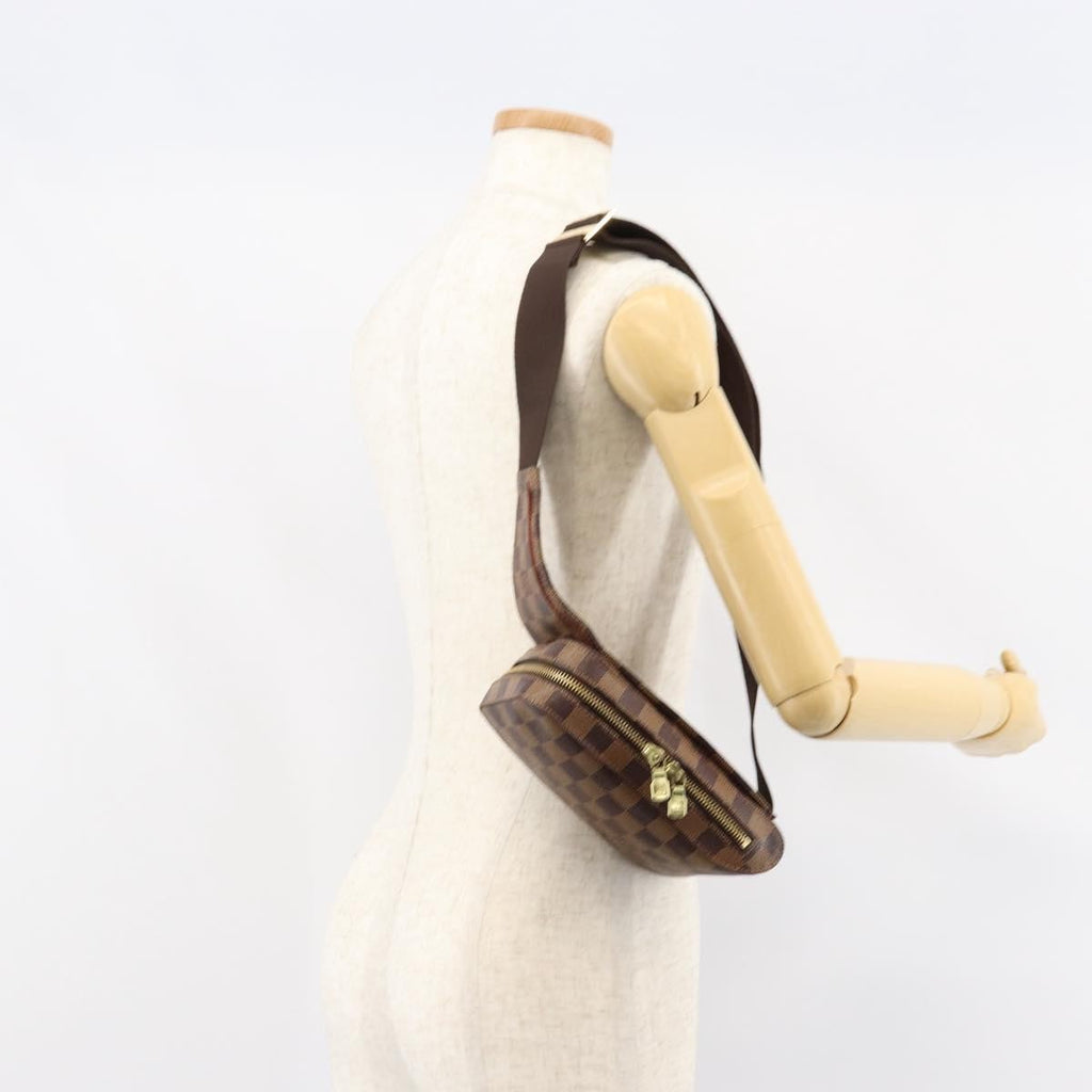 Louis Vuitton Geronimos Waist Bag Damier Brown Canvas Shoulder Bag Bag (Pre-Owned)