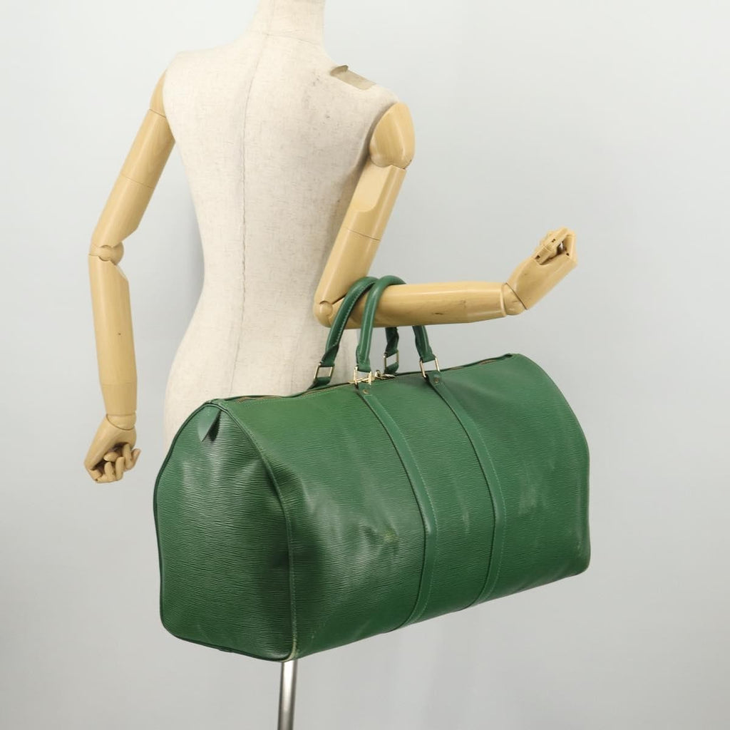 Louis Vuitton Keepall Bag Epi Leather Green Leather Travel Bag Bag (Pre-Owned)