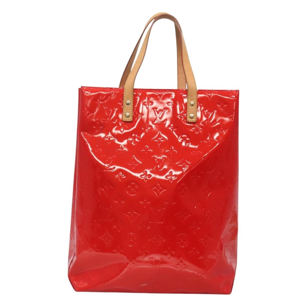 Louis Vuitton Reade Handbag Monogram Vernis Red Patent_Leather Handbag (Pre-Owned)