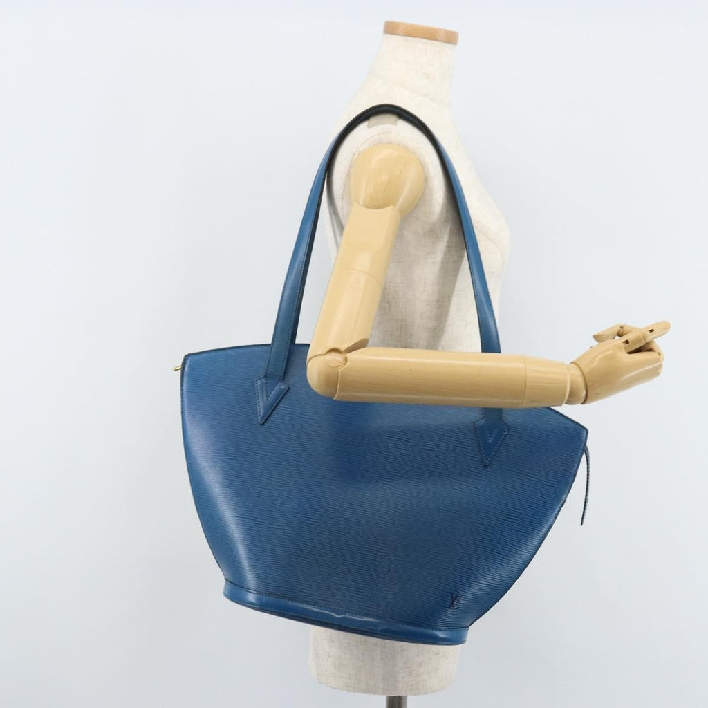Louis Vuitton Saint Jacques Handbag Epi Leather Blue Leather Shoulder Bag Bag (Pre-Owned)