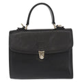 Burberry Vintage Handbag Leather Black Leather Handbag (Pre-Owned)