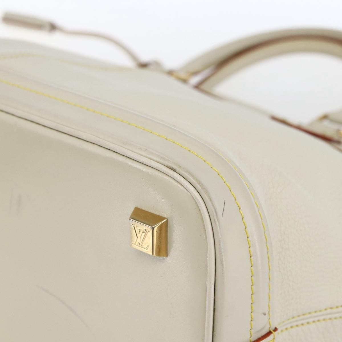 Louis Vuitton Suhali Lockit Handbag Leather White Leather Handbag (Pre-Owned)