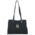 Fendi Zucca Tote Bag Canvas Black Canvas Tote Bag Bag (Pre-Owned)