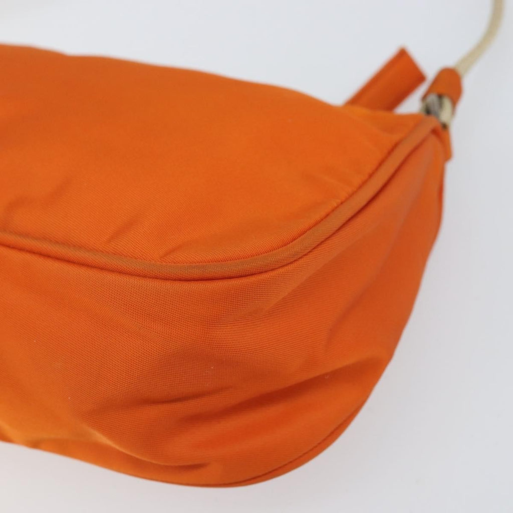 Prada Pochette Shoulder Bag Tessuto Orange Nylon Clutche & Pouche Bag (Pre-Owned)