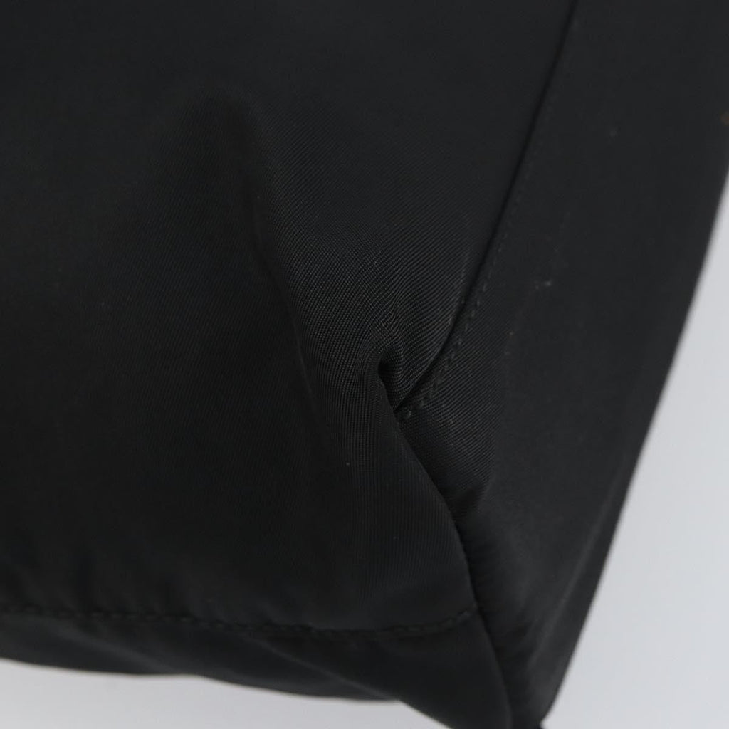Prada Vintage Zip Tote Tessuto Black Nylon Tote Bag Bag (Pre-Owned)