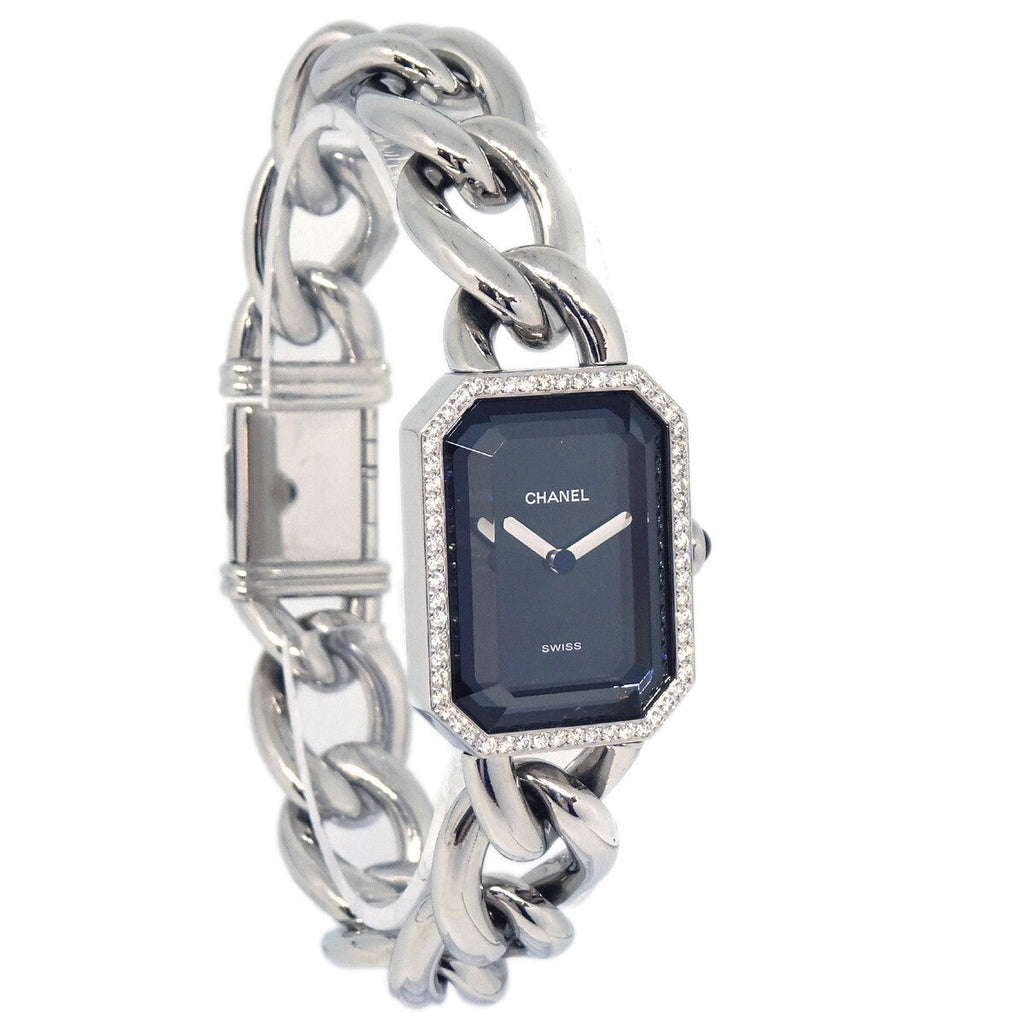 Chanel Premiere Chain Quartz Watch Stainless Steel With Diamond  Bezel Watch (Pre-Owned)