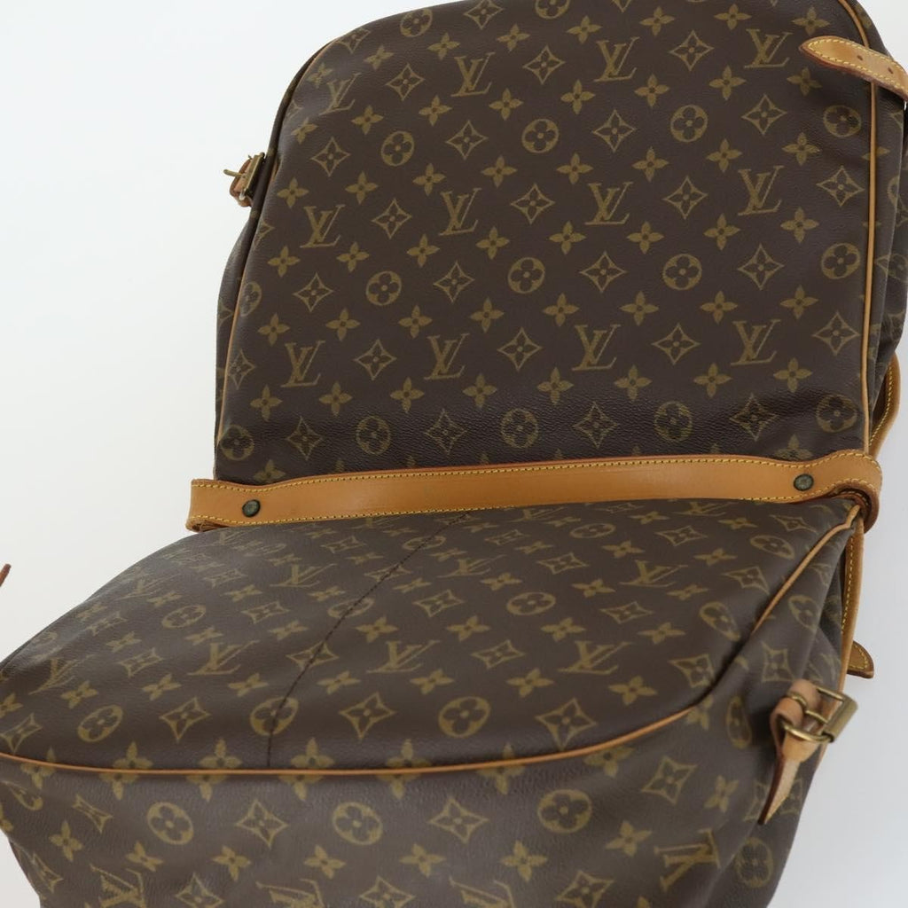 Louis Vuitton Saumur Handbag Monogram Canvas Brown Canvas Shoulder Bag Bag (Pre-Owned)