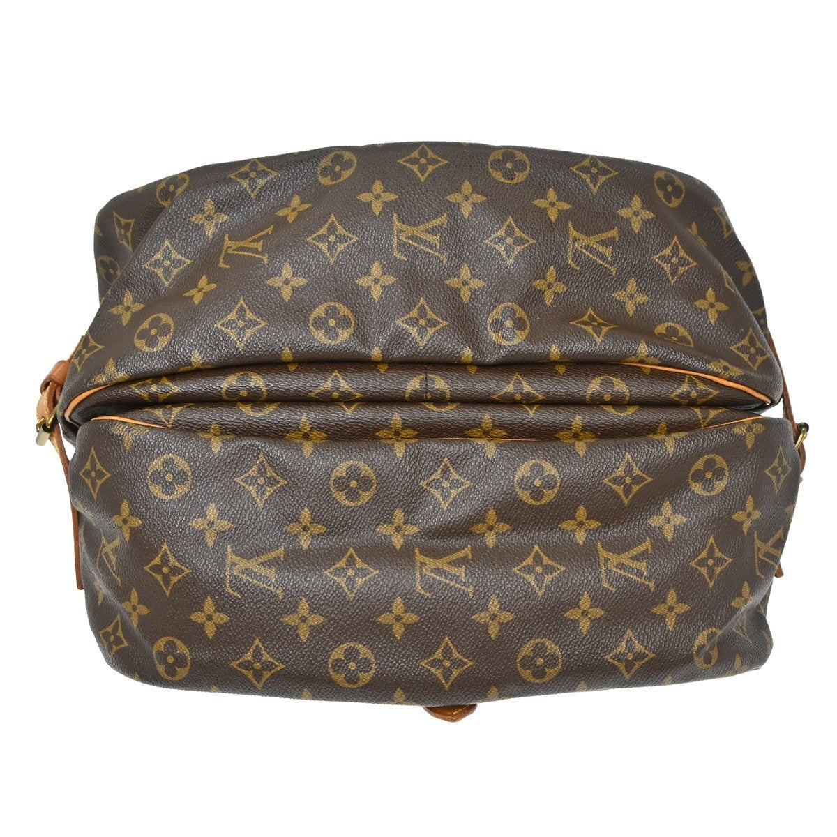 Louis Vuitton Saumur Handbag Monogram Canvas Brown Canvas Shoulder Bag Bag (Pre-Owned)