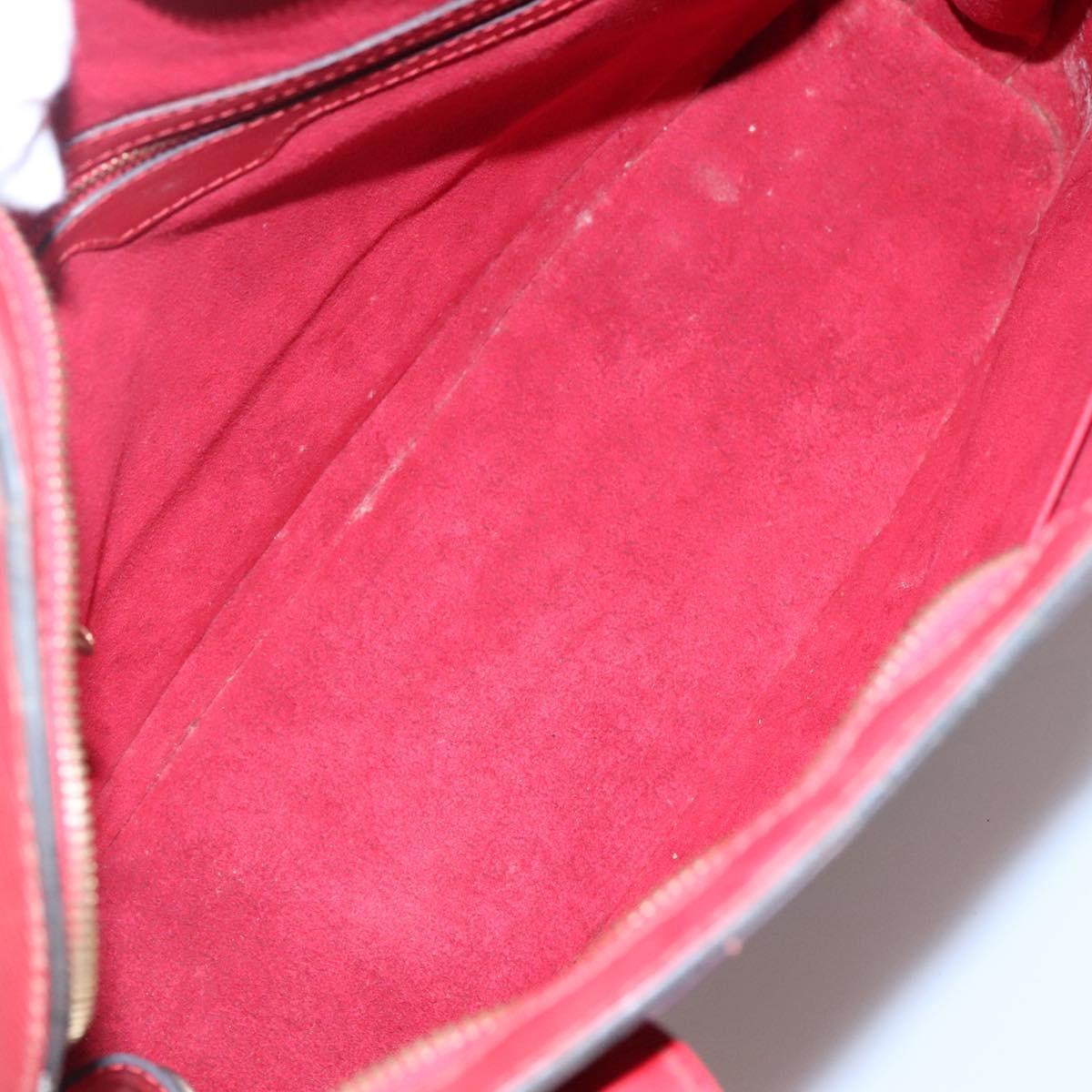 Louis Vuitton Lussac Handbag Epi Leather Red Leather Shoulder Bag Bag (Pre-Owned)