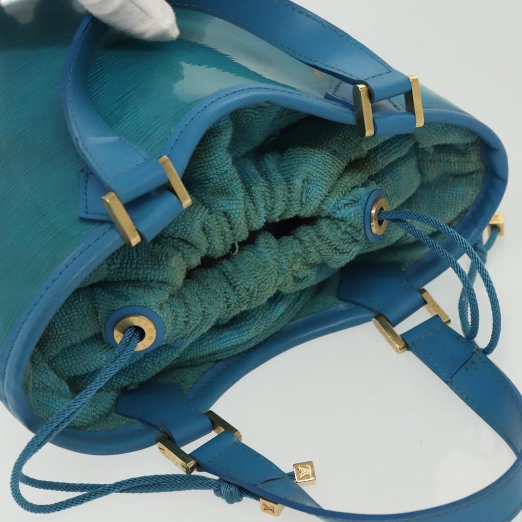 Louis Vuitton Plage Lagoon Bay Handbag Vinyl Epi Leather Blue Leather Bag (Pre-Owned)