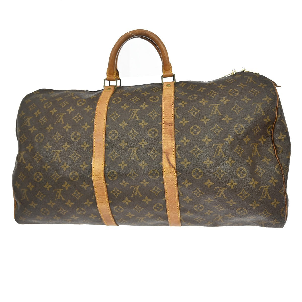 Louis Vuitton Keepall Bag Monogram Canvas Brown Canvas Travel Bag Bag (Pre-Owned)