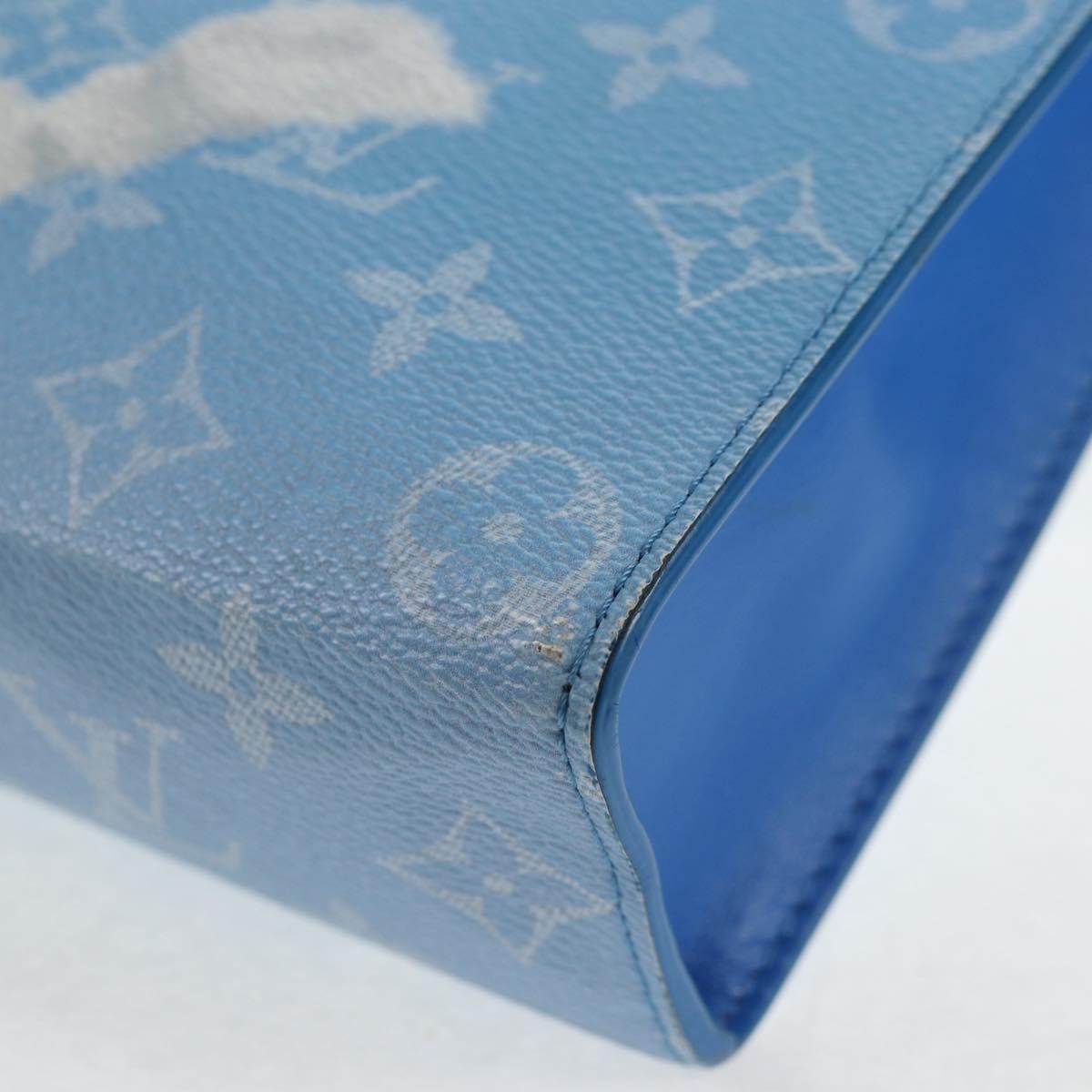 Louis Vuitton Pochette Voyage Limited Edition Monogram Clouds Blue Pvc Bag (Pre-Owned)