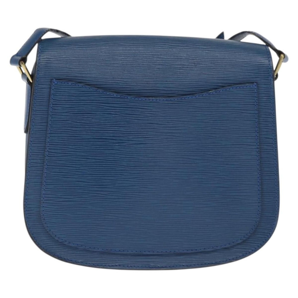 Louis Vuitton Saint Cloud Handbag Epi Leather Blue Leather Shoulder Bag Bag (Pre-Owned)