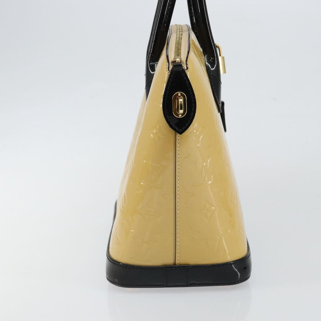Louis Vuitton Lockit Handbag Monogram Vernis Beige Patent_Leather Tote Bag Bag (Pre-Owned)