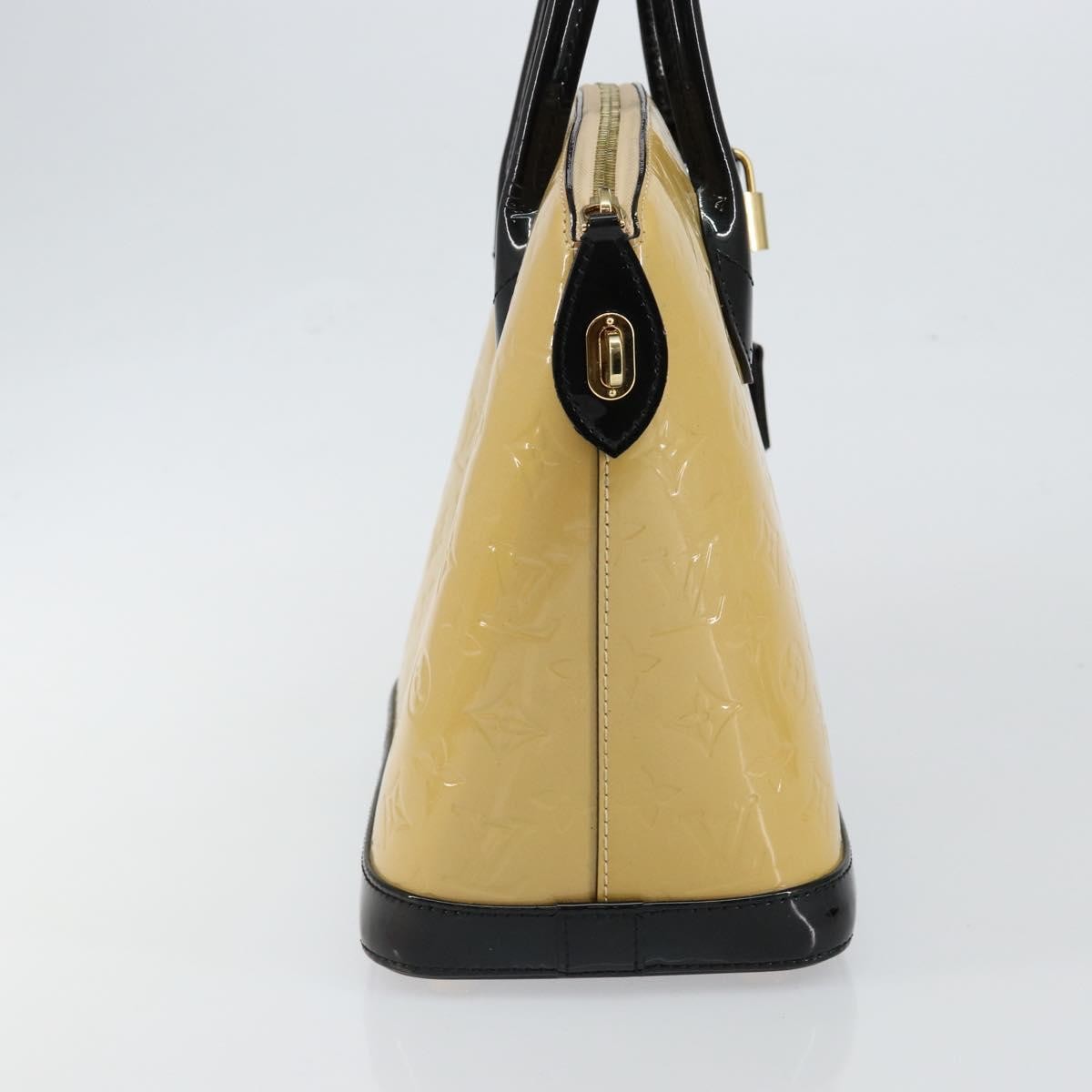 Louis Vuitton Lockit Handbag Monogram Vernis Beige Patent_Leather Tote Bag Bag (Pre-Owned)