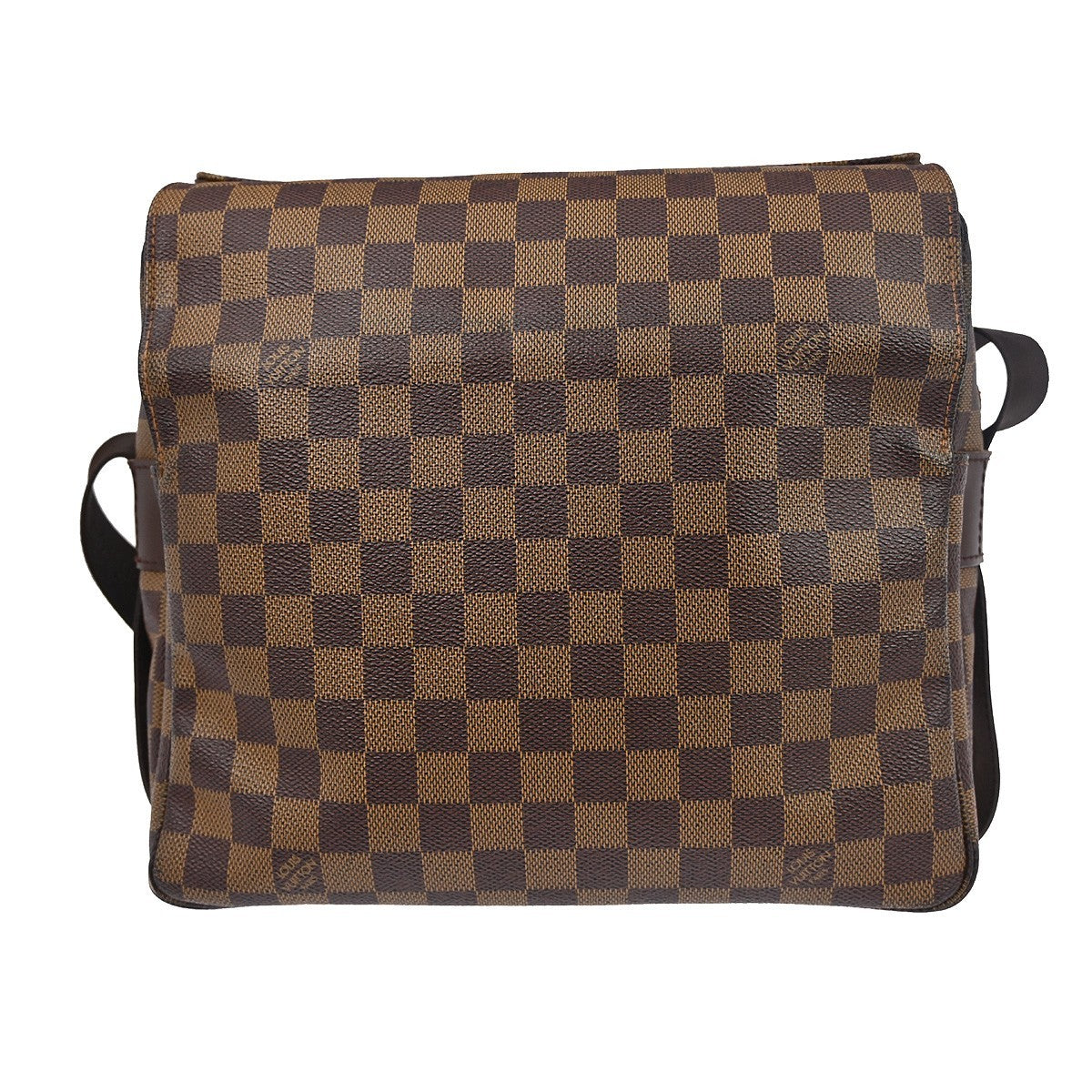 Louis Vuitton Naviglio Handbag Damier Brown Canvas Shoulder Bag Bag (Pre-Owned)