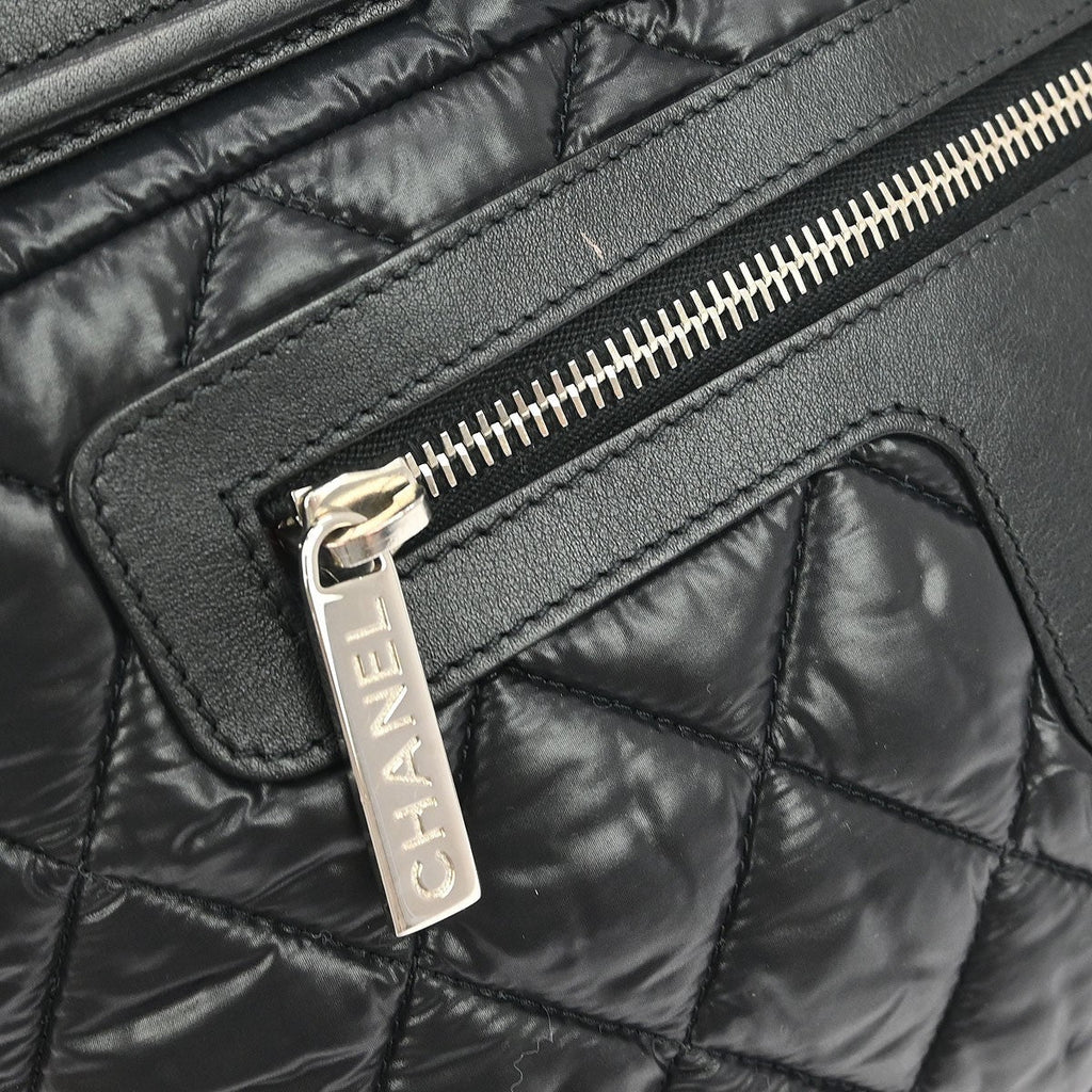 Chanel Coco Cocoon Reversible Tote Quilted Nylon Black Nylon Tote Bag Bag (Pre-Owned)