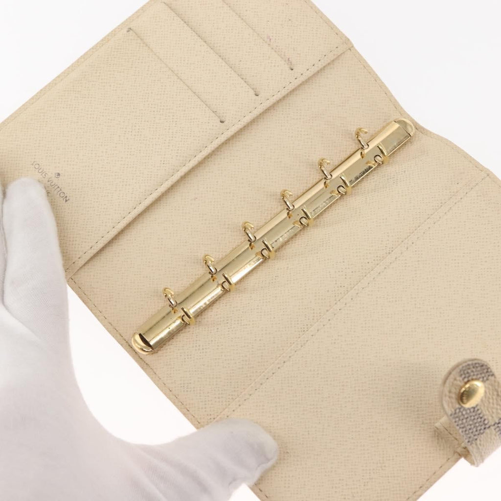 Louis Vuitton Agenda Cover Damier Azur Beige Canvas Toiletry Case Accessory (Pre-Owned)