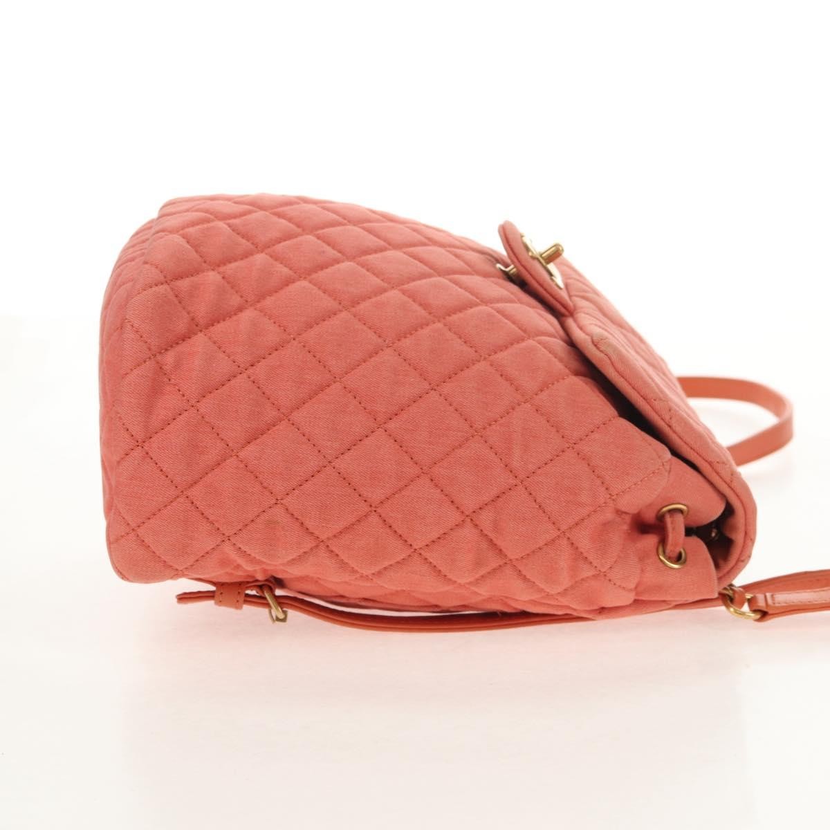 Chanel Vintage Flap Backpack Denim Pink Denim_Jeans Backpack Bag (Pre-Owned)