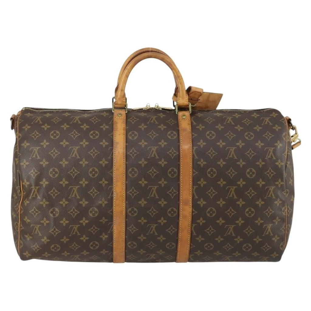 Louis Vuitton Keepall Bandouliere Bag Monogram Canvas Brown Canvas Travel Bag Bag (Pre-Owned)