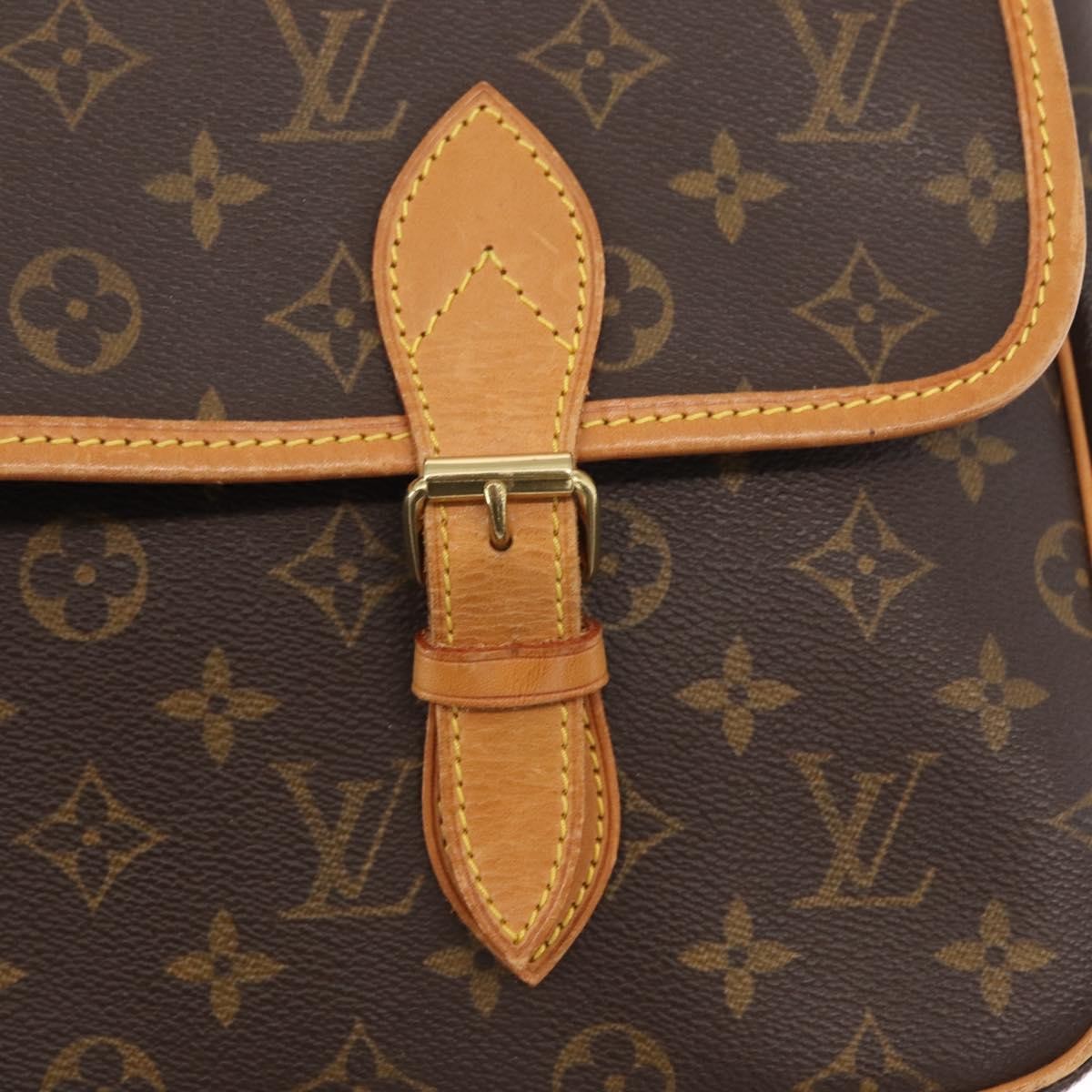 Louis Vuitton Sac Gibeciere Messenger Bag Monogram Canvas Brown Canvas Shoulder Bag Bag (Pre-Owned)