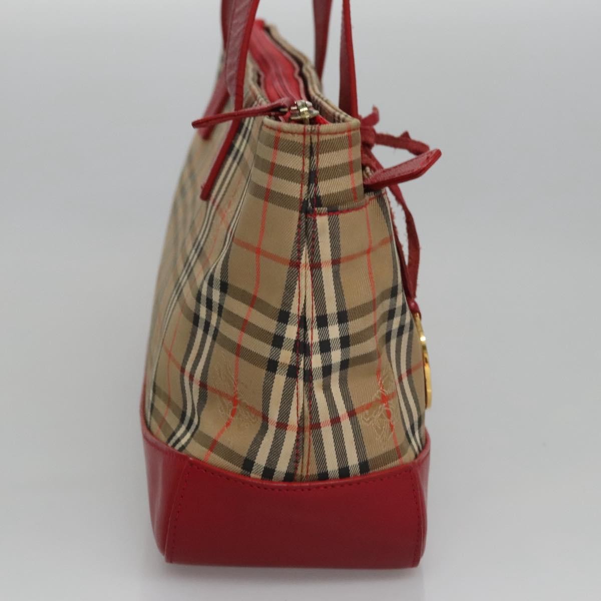 Burberry Nova Check Handbag Nova Check Canvas And Leather Beige Canvas Handbag (Pre-Owned)
