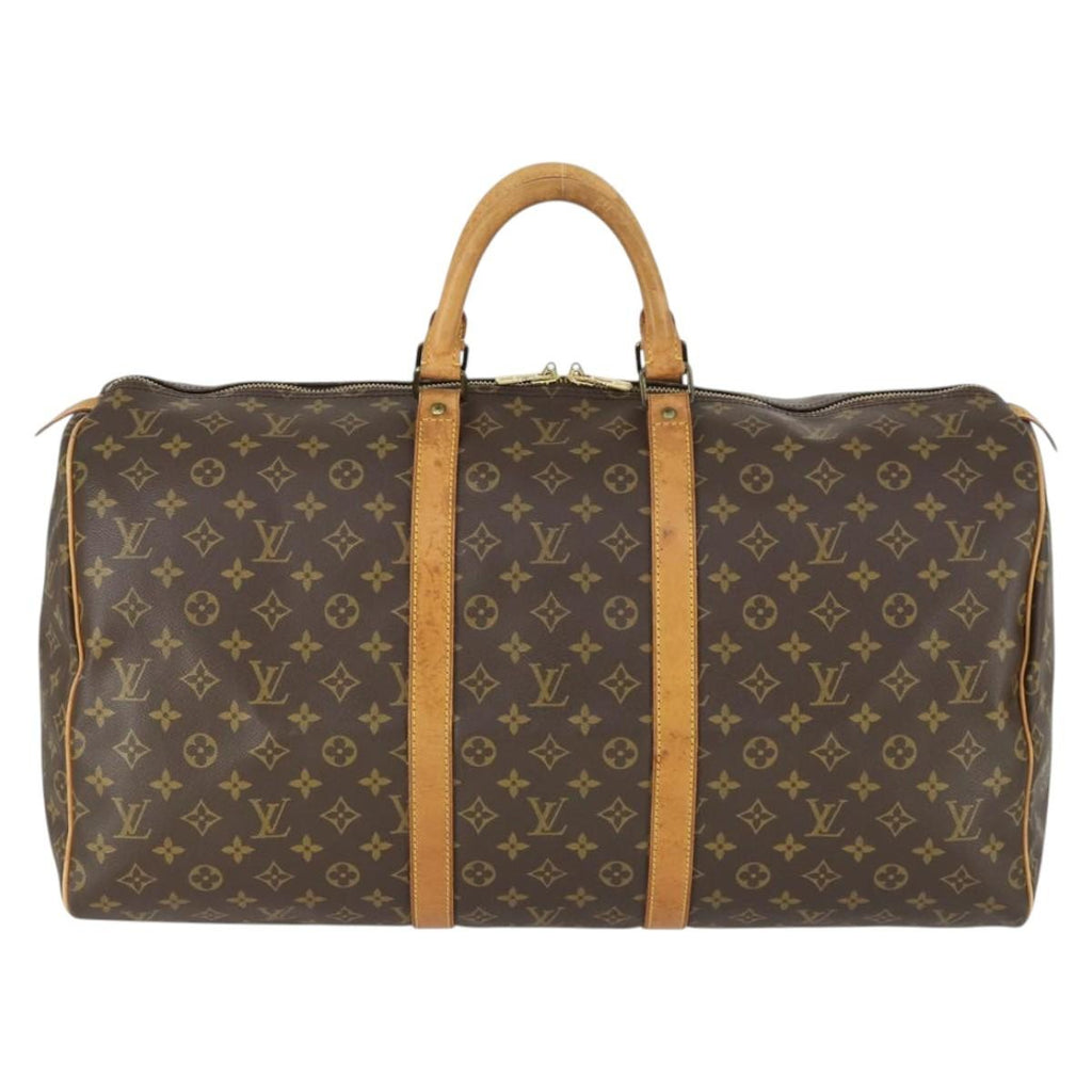 Louis Vuitton Keepall Bag Monogram Canvas Brown Canvas Travel Bag Bag (Pre-Owned)