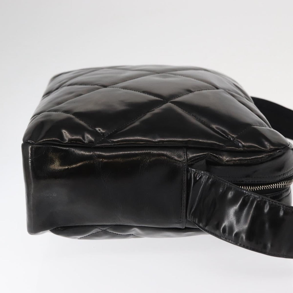 Chanel Vintage Shoulder Bag Enamel Black Patent_Leather Shoulder Bag Bag (Pre-Owned)