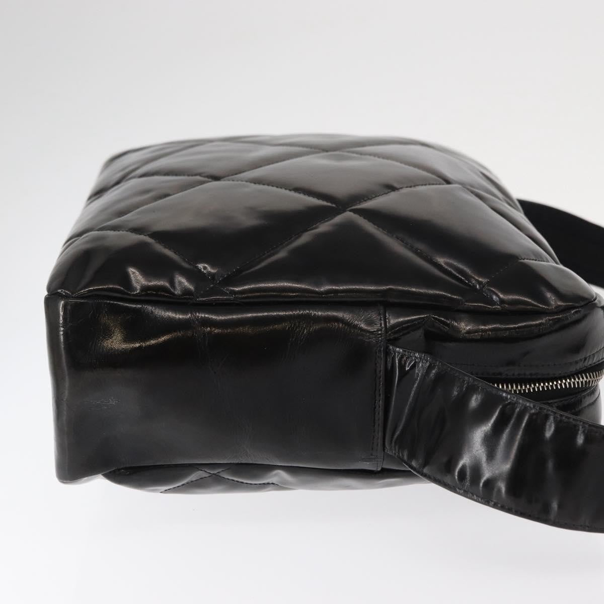 Chanel Vintage Shoulder Bag Enamel Black Patent_Leather Shoulder Bag Bag (Pre-Owned)