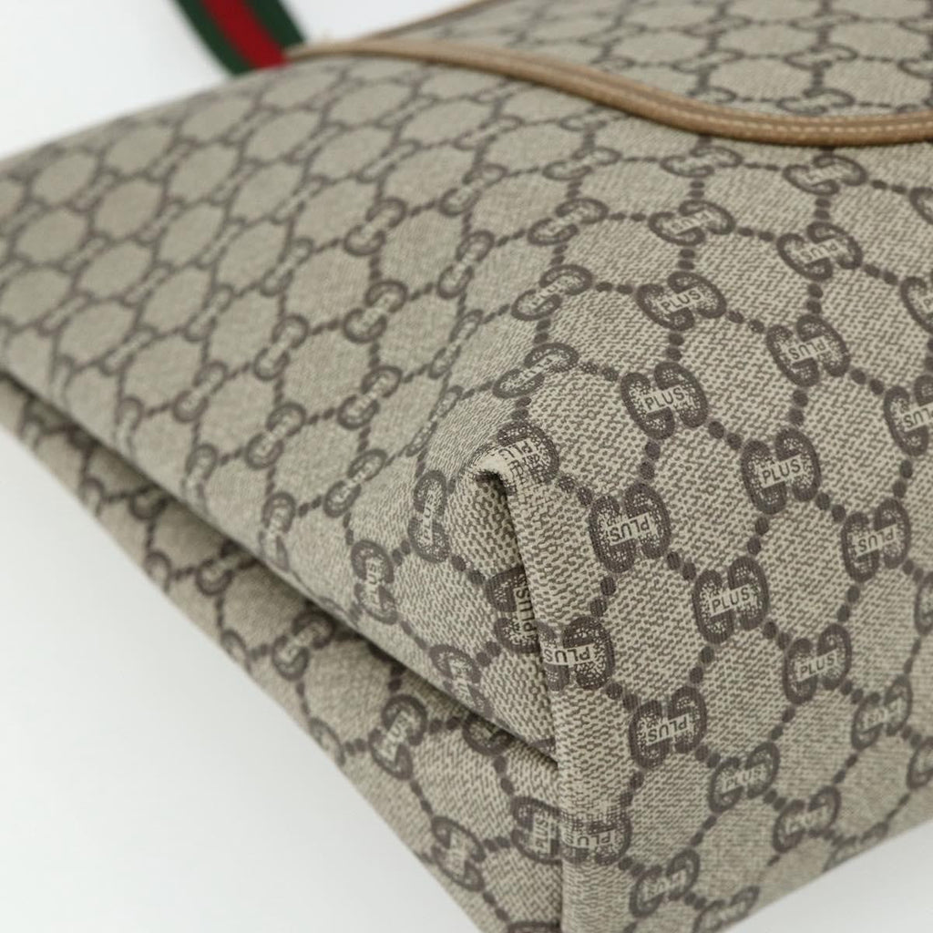 Gucci Gg Supreme Tote Bag Canvas Beige Canvas Tote Bag Bag (Pre-Owned)