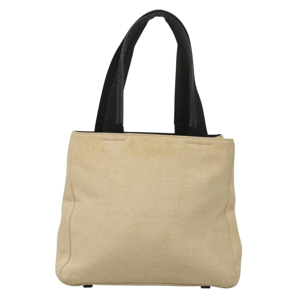 Prada Sport Tote Bag Canvas Beige Canvas Tote Bag Bag (Pre-Owned)