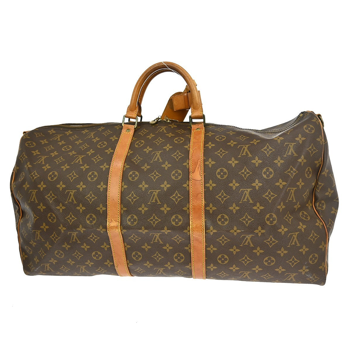 Louis Vuitton Keepall Bandouliere Bag Monogram Canvas Brown Canvas Travel Bag Bag (Pre-Owned)