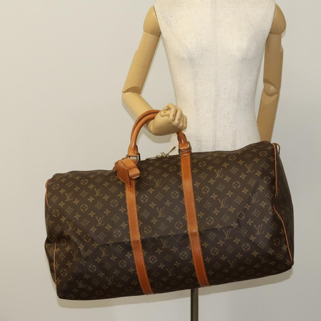 Louis Vuitton Keepall Bag Monogram Canvas Brown Canvas Travel Bag Bag (Pre-Owned)