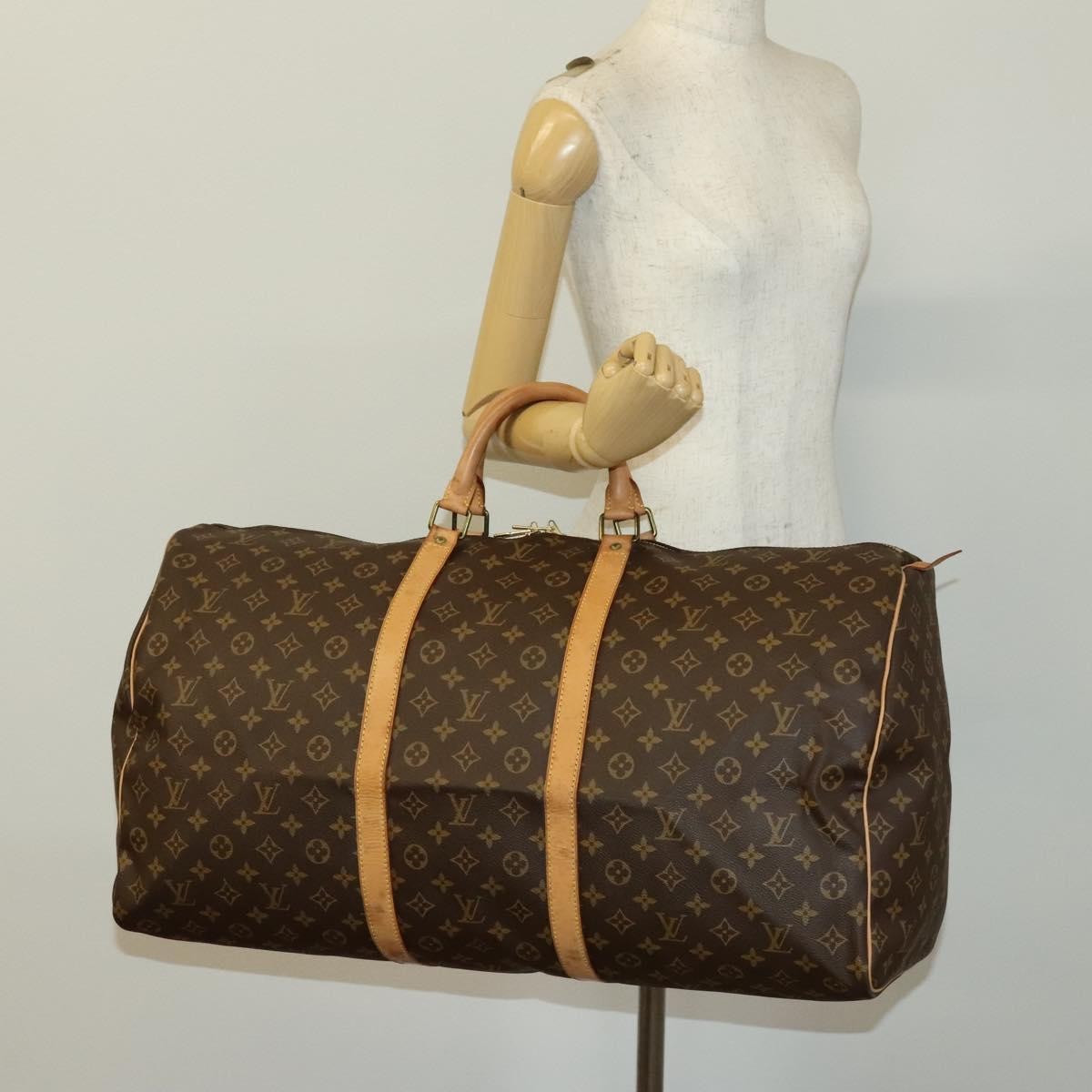 Louis Vuitton Keepall Bag Monogram Canvas Brown Canvas Bag (Pre-Owned)