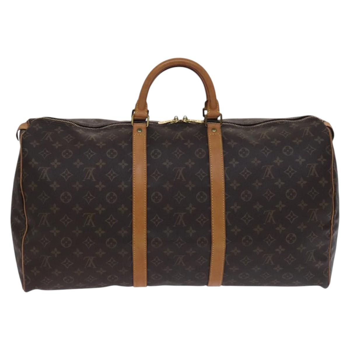 Louis Vuitton Keepall Bag Monogram Canvas Brown Canvas Travel Bag Bag (Pre-Owned)