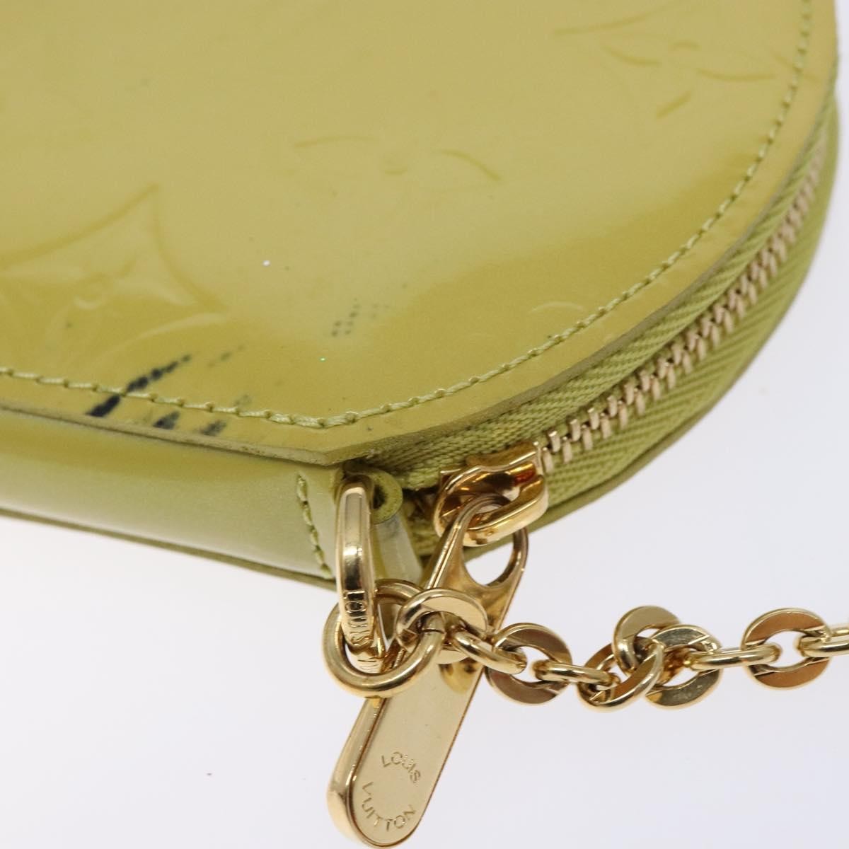 Louis Vuitton Boite Chapeau Coin Purse Monogram Vernis Beige Patent_Leather Wallets Accessory (Pre-Owned)