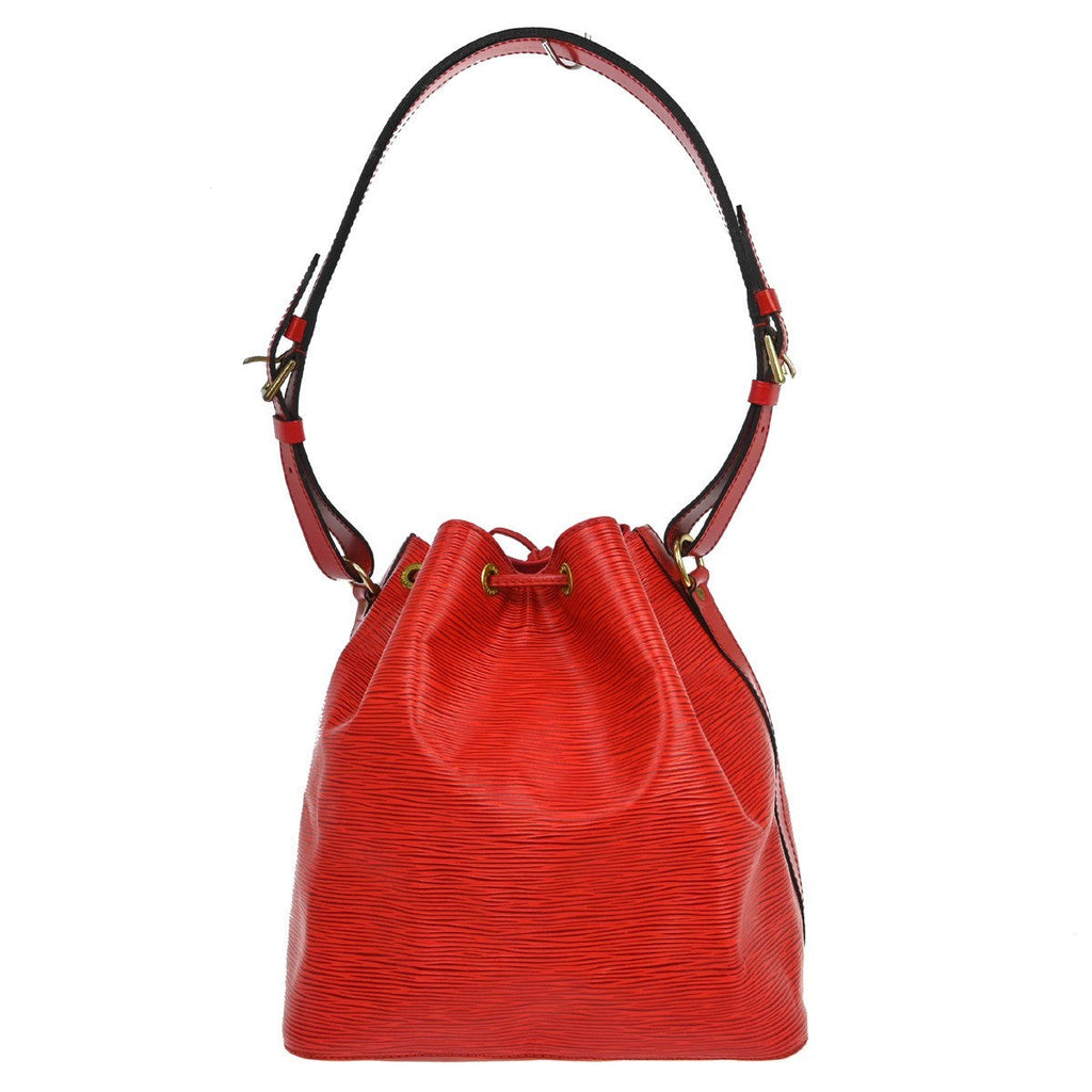 Louis Vuitton Petit Noe Handbag Epi Leather Red Leather Shoulder Bag Bag (Pre-Owned)