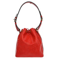 Louis Vuitton Petit Noe Handbag Epi Leather Red Leather Shoulder Bag Bag (Pre-Owned)