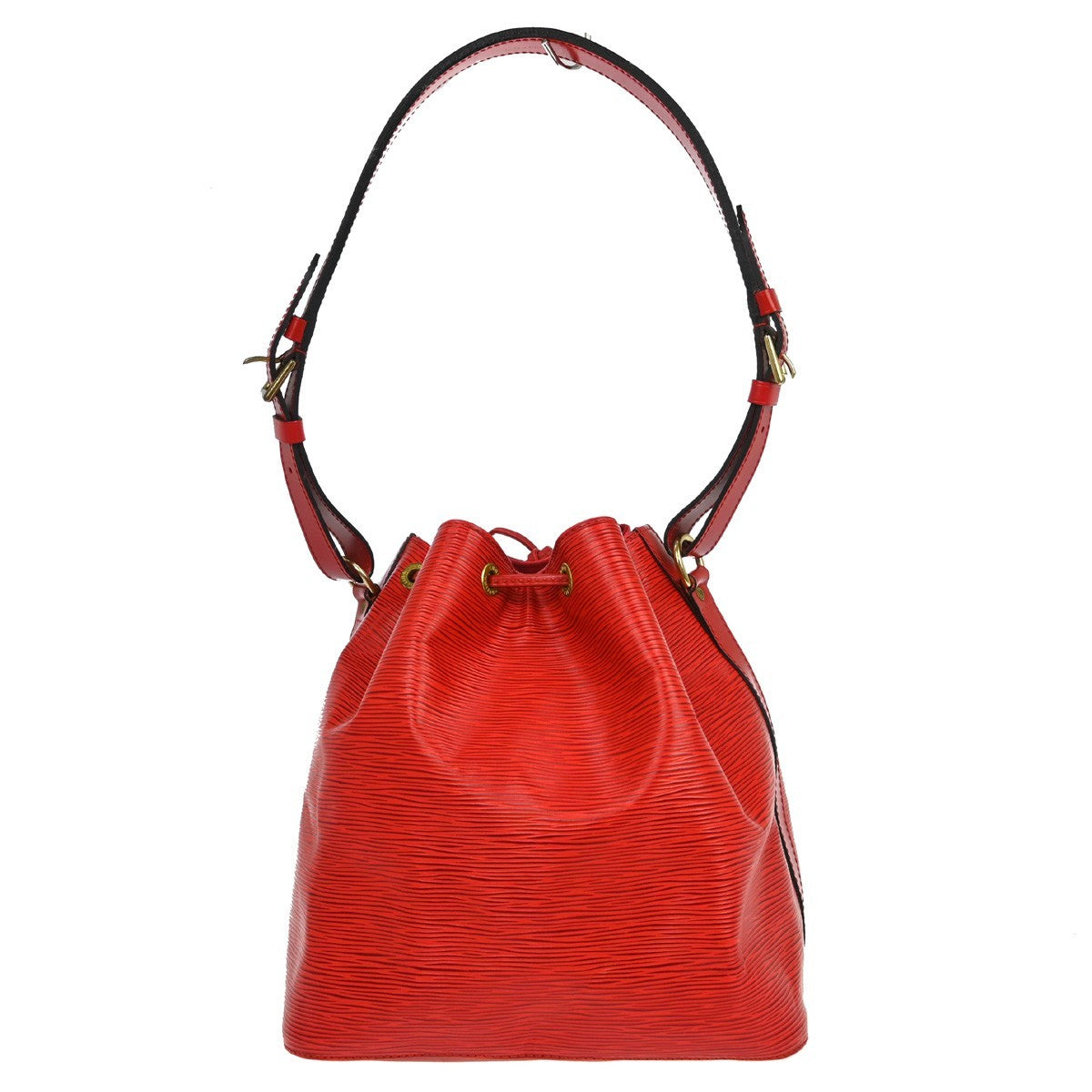 Louis Vuitton Petit Noe Handbag Epi Leather Red Leather Shoulder Bag Bag (Pre-Owned)
