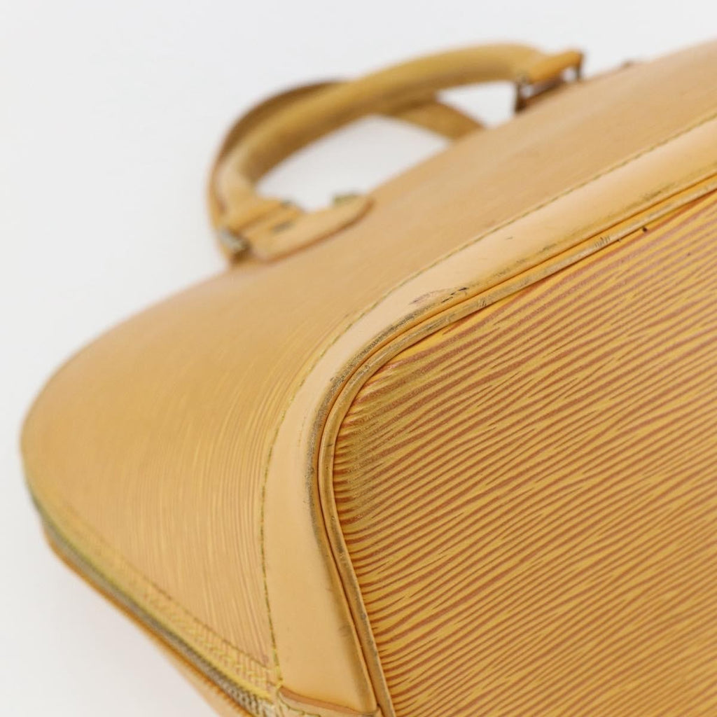 Louis Vuitton Alma Handbag Epi Leather Yellow Leather Handbag (Pre-Owned)