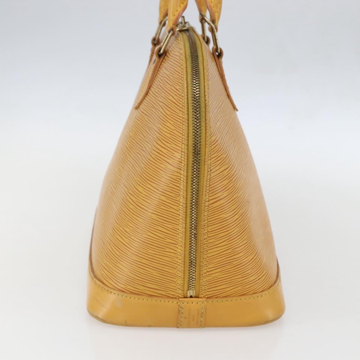 Louis Vuitton Alma Handbag Epi Leather Yellow Leather Handbag (Pre-Owned)
