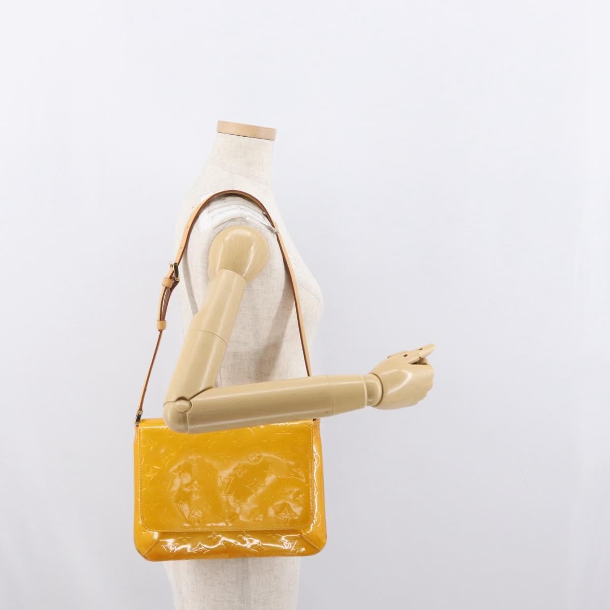 Louis Vuitton Thompson Street Handbag Monogram Vernis Yellow Patent_Leather Shoulder Bag Bag (Pre-Owned)