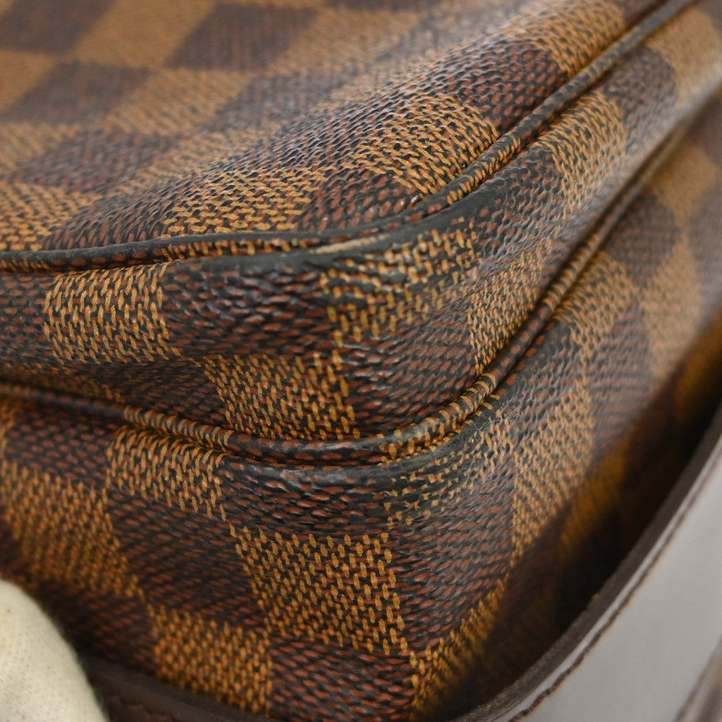 Louis Vuitton Naviglio Handbag Damier Brown Canvas Shoulder Bag Bag (Pre-Owned)