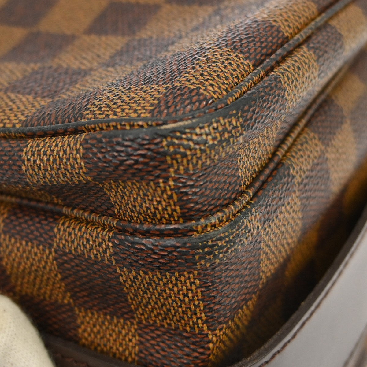 Louis Vuitton Naviglio Handbag Damier Brown Canvas Shoulder Bag Bag (Pre-Owned)
