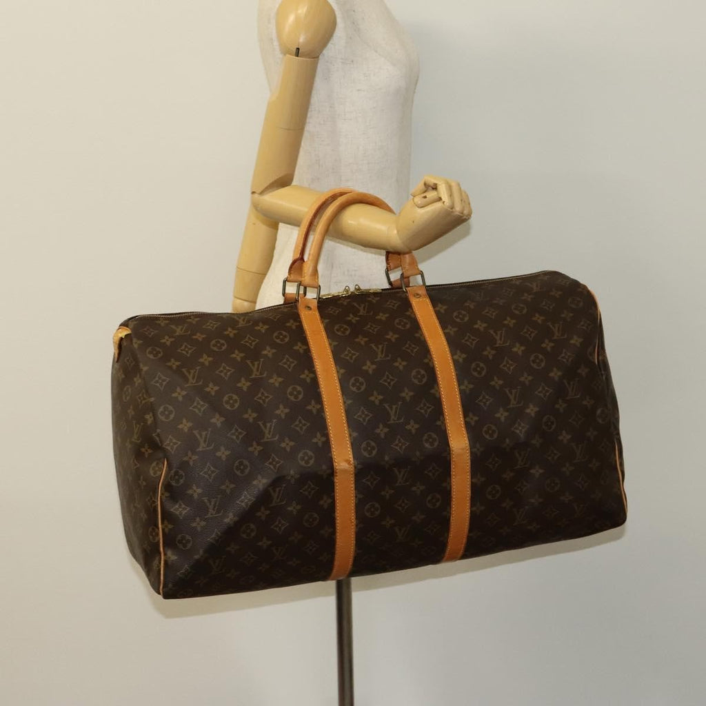 Louis Vuitton Keepall Bag Monogram Canvas Brown Canvas Travel Bag Bag (Pre-Owned)